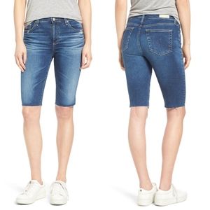 AG Brooke Denim Bermuda Shorts in 14 Year Wash